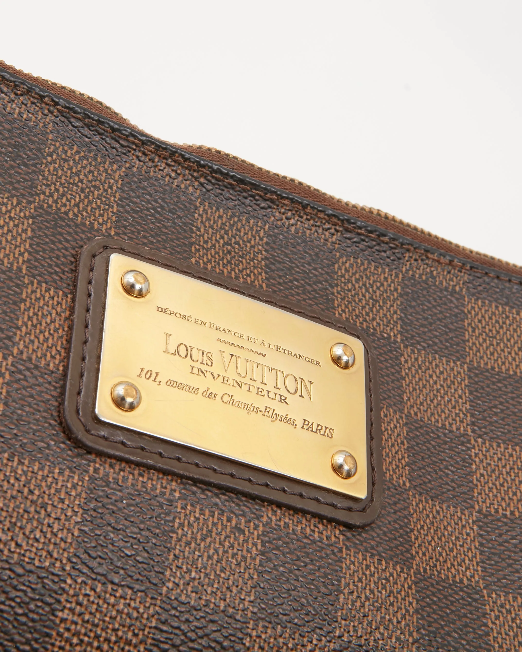 Louis Vuitton Damier Ebene Canvas Eva Clutch Bag