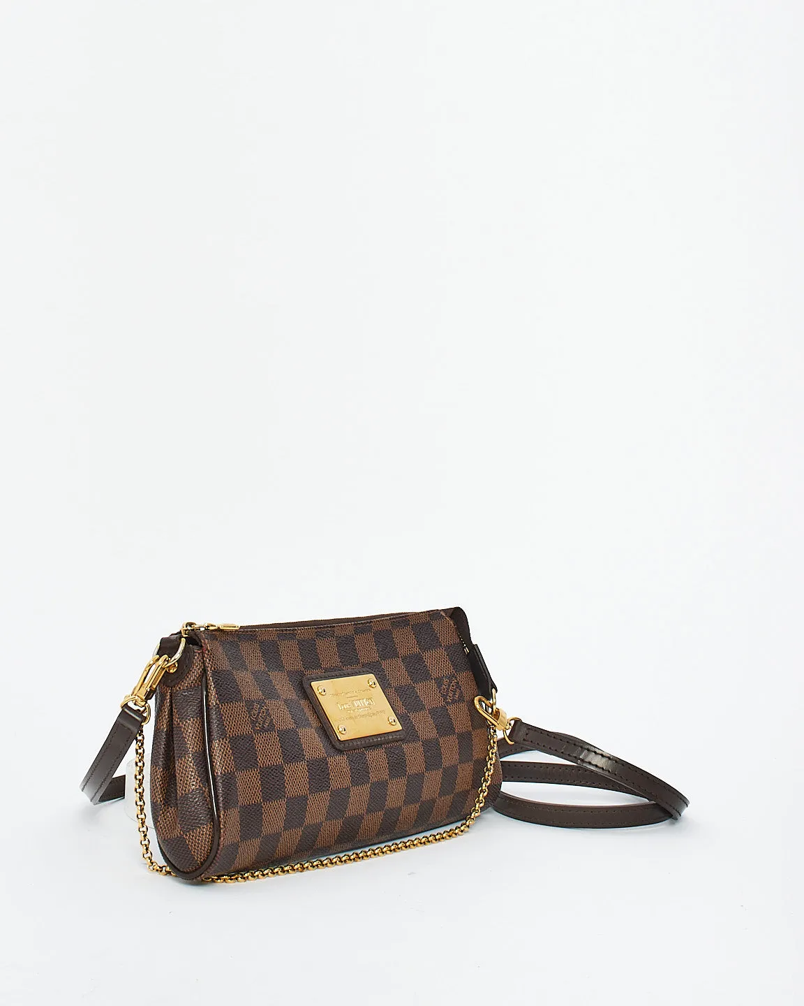 Louis Vuitton Damier Ebene Canvas Eva Clutch Bag