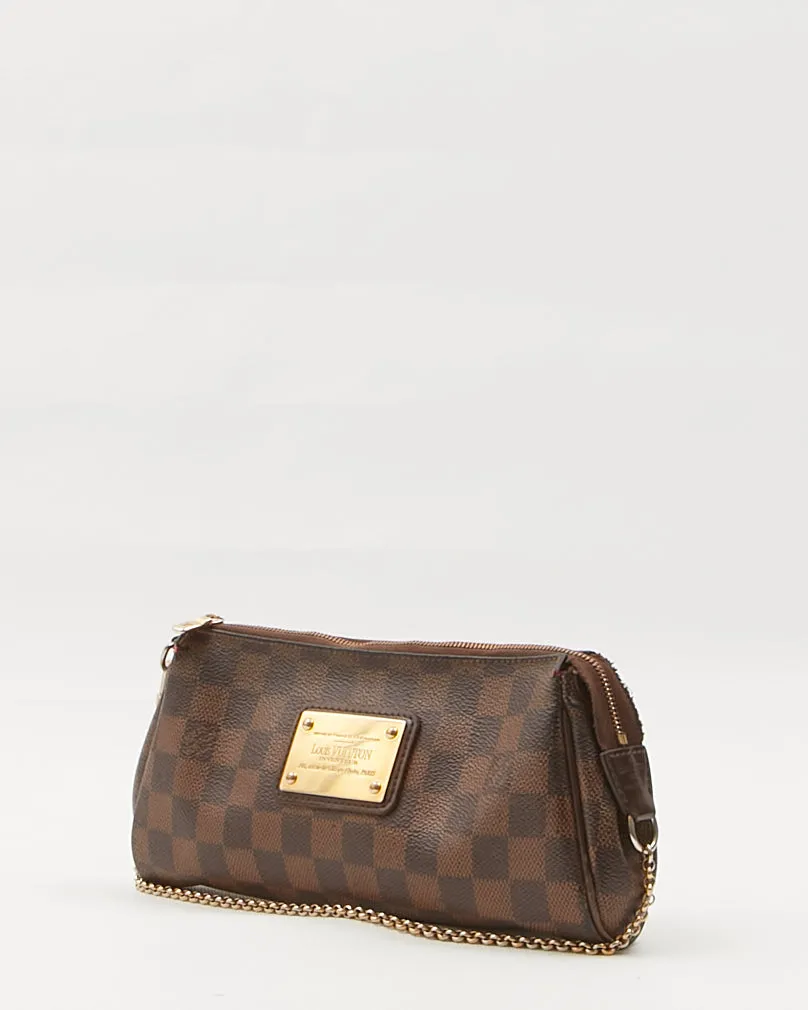 Louis Vuitton Damier Ebene Canvas Eva Clutch Bag