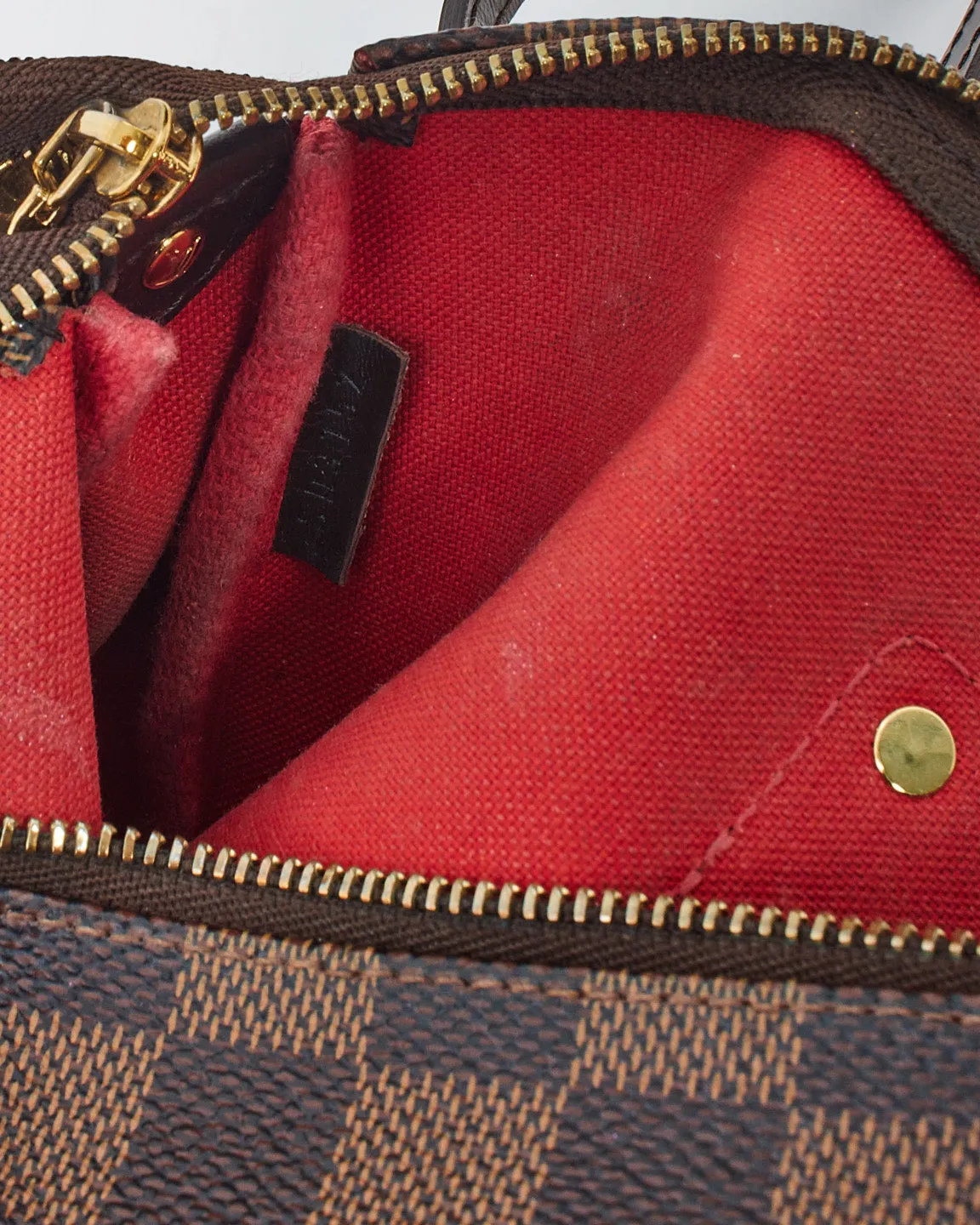 Louis Vuitton Damier Ebene Canvas Eva Clutch Bag