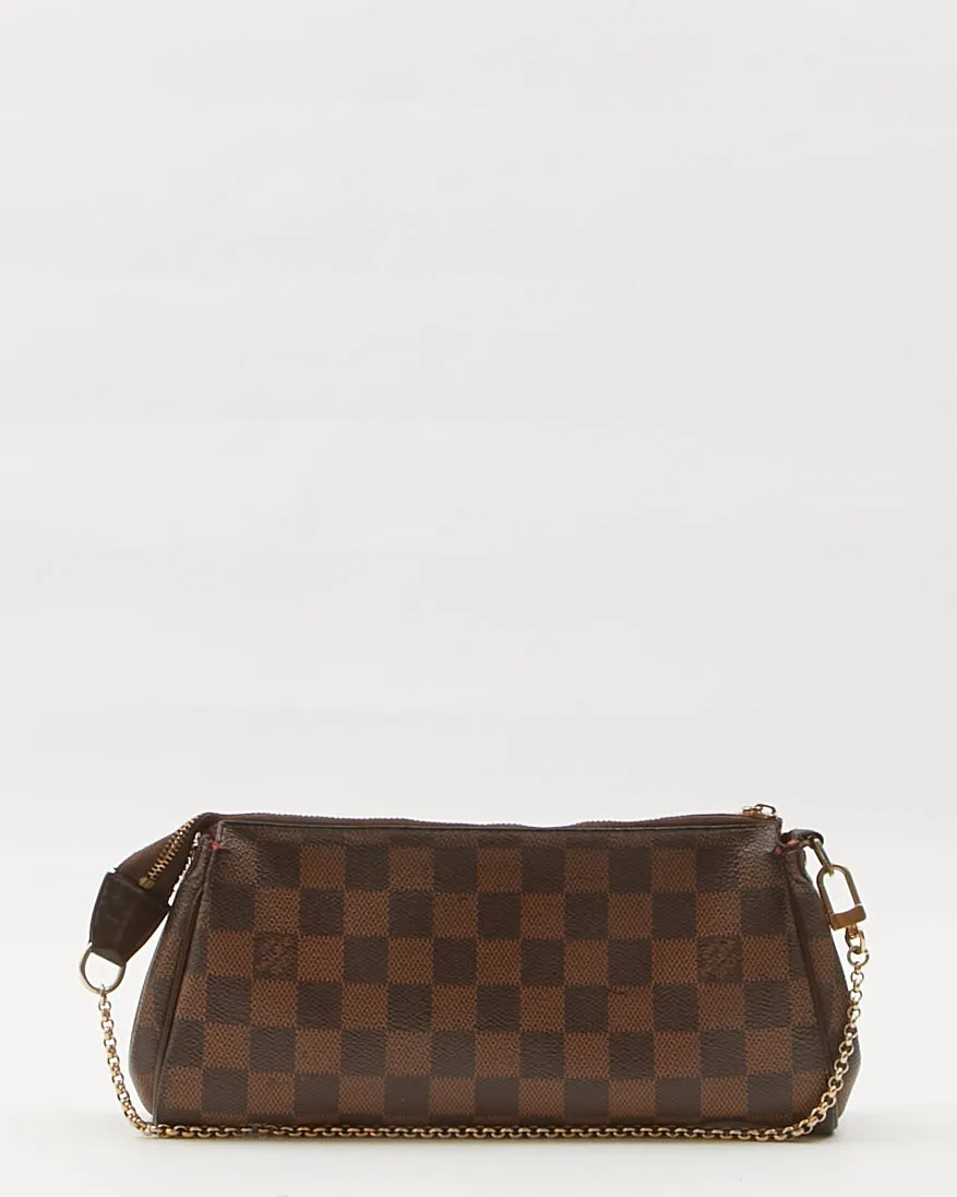 Louis Vuitton Damier Ebene Canvas Eva Clutch Bag
