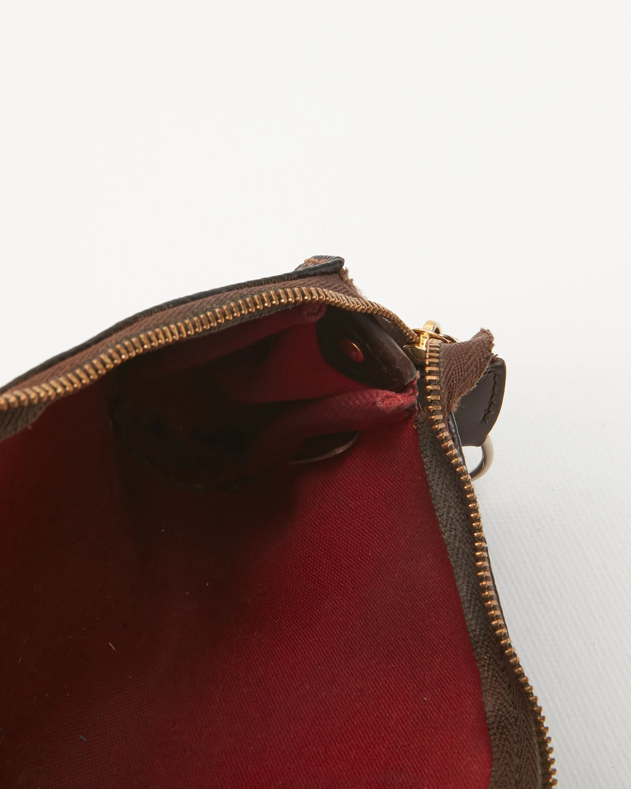 Louis Vuitton Damier Ebene Canvas Eva Clutch Bag