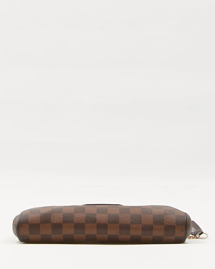 Louis Vuitton Damier Ebene Canvas Eva Clutch Bag