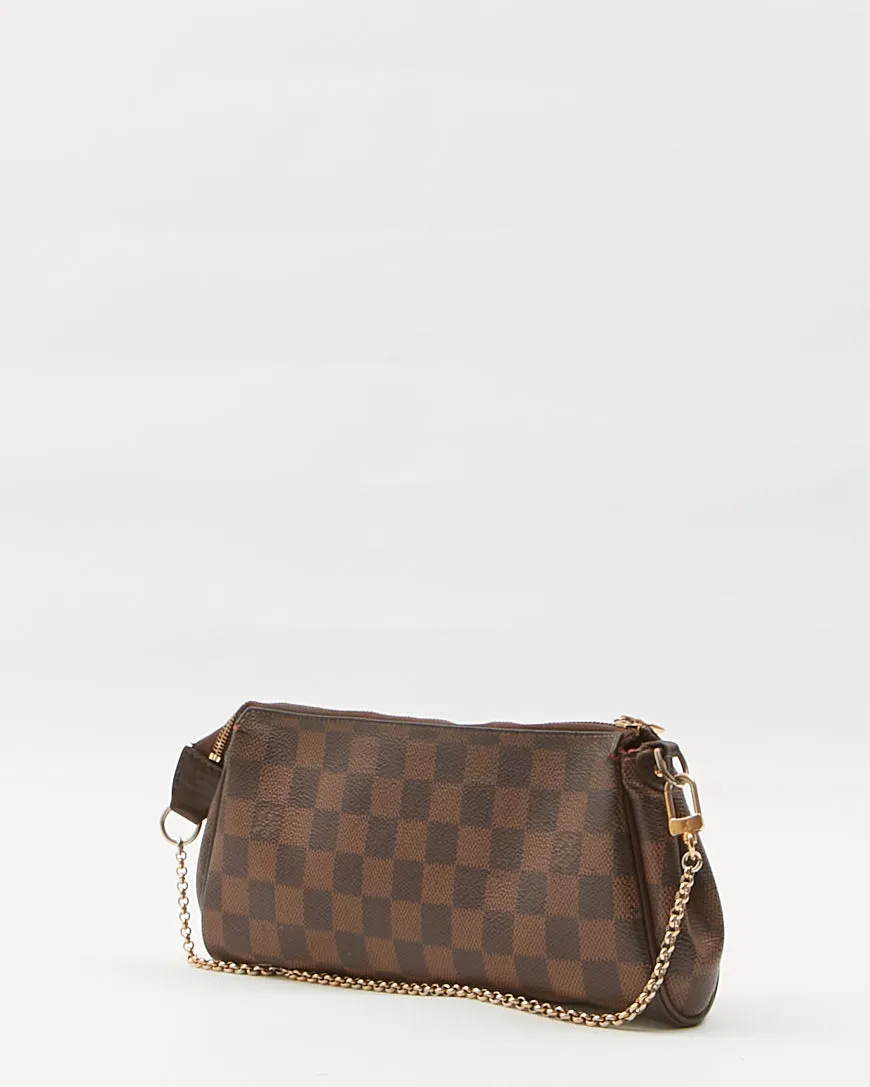 Louis Vuitton Damier Ebene Canvas Eva Clutch Bag