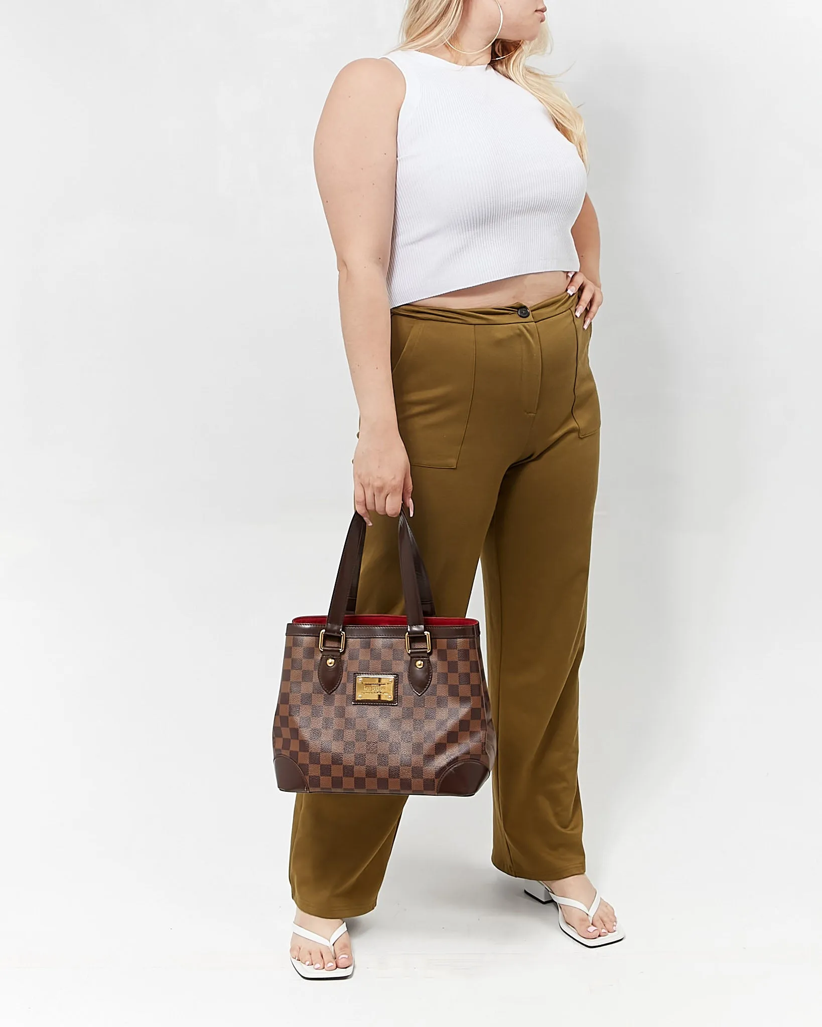 Louis Vuitton Damier Ebene Hampstead PM Tote Bag