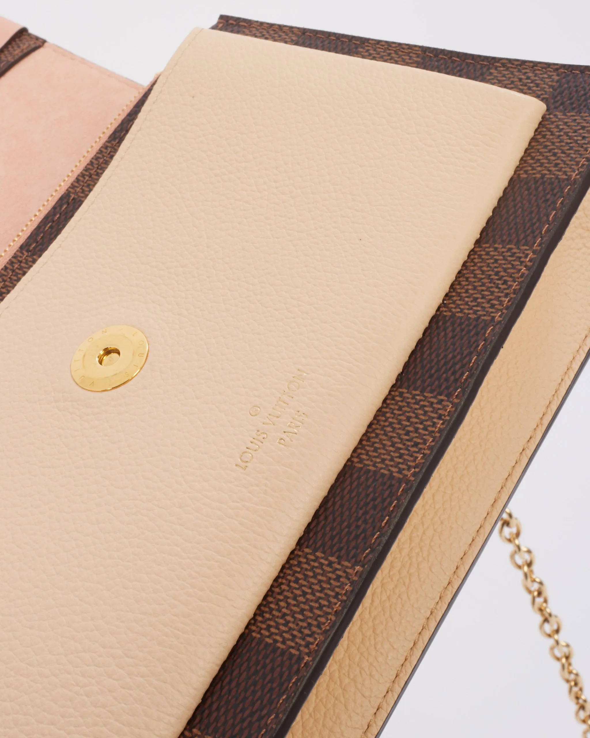 Louis Vuitton Damier Ebene Vavin Chain Wallet