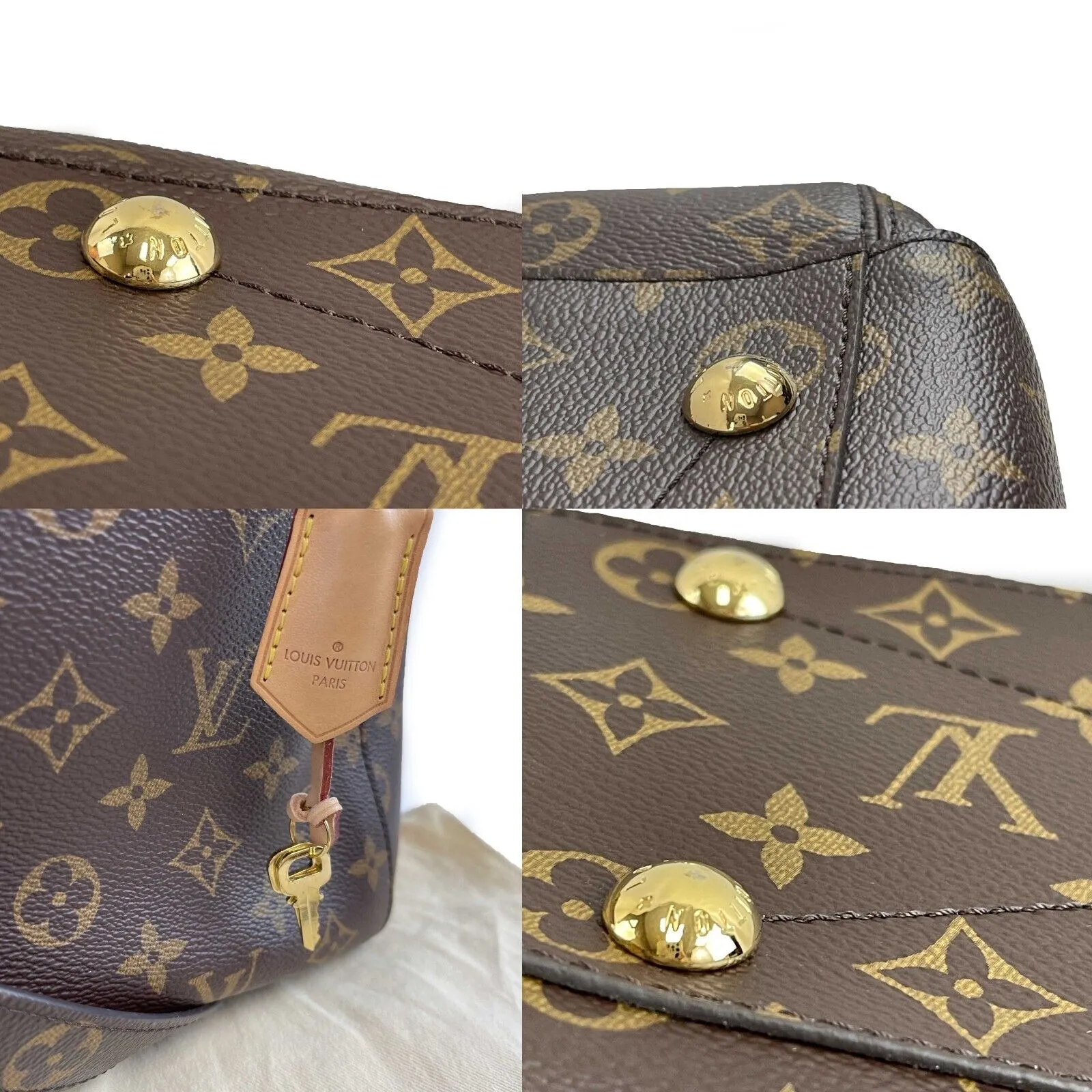 Louis Vuitton Excellent Montaigne Monogram Canvas MM Brown Handbag