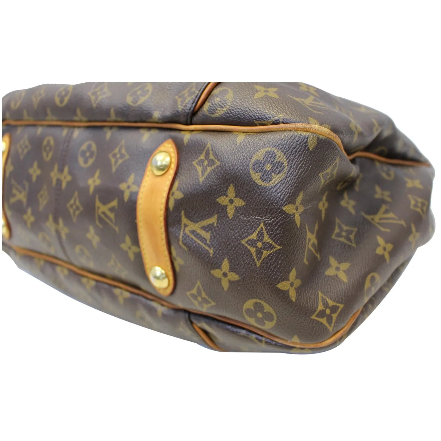 LOUIS VUITTON Galliera GM Monogram Canvas Shoulder Tote Bag Brown