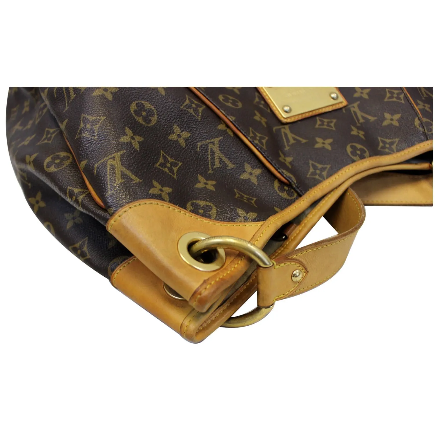 LOUIS VUITTON Galliera GM Monogram Canvas Shoulder Tote Bag Brown