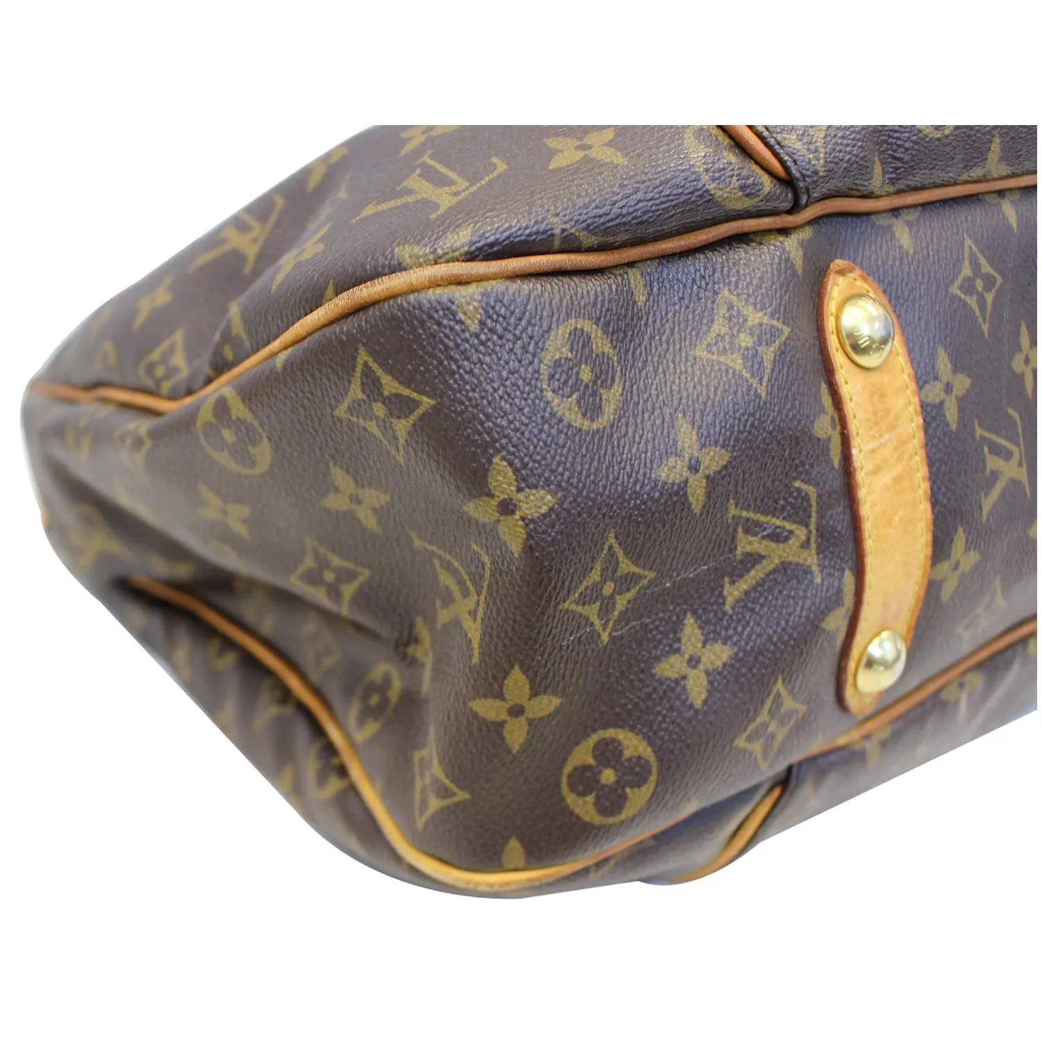 LOUIS VUITTON Galliera GM Monogram Canvas Shoulder Tote Bag Brown