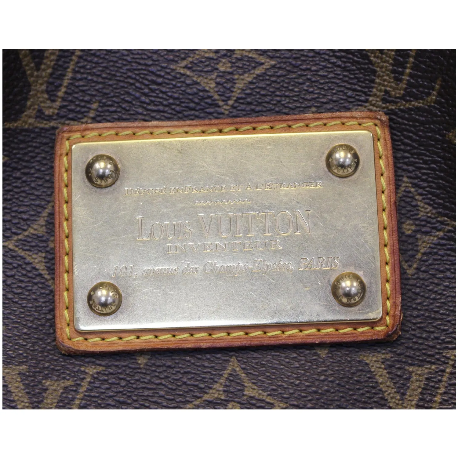 LOUIS VUITTON Galliera GM Monogram Canvas Shoulder Tote Bag Brown