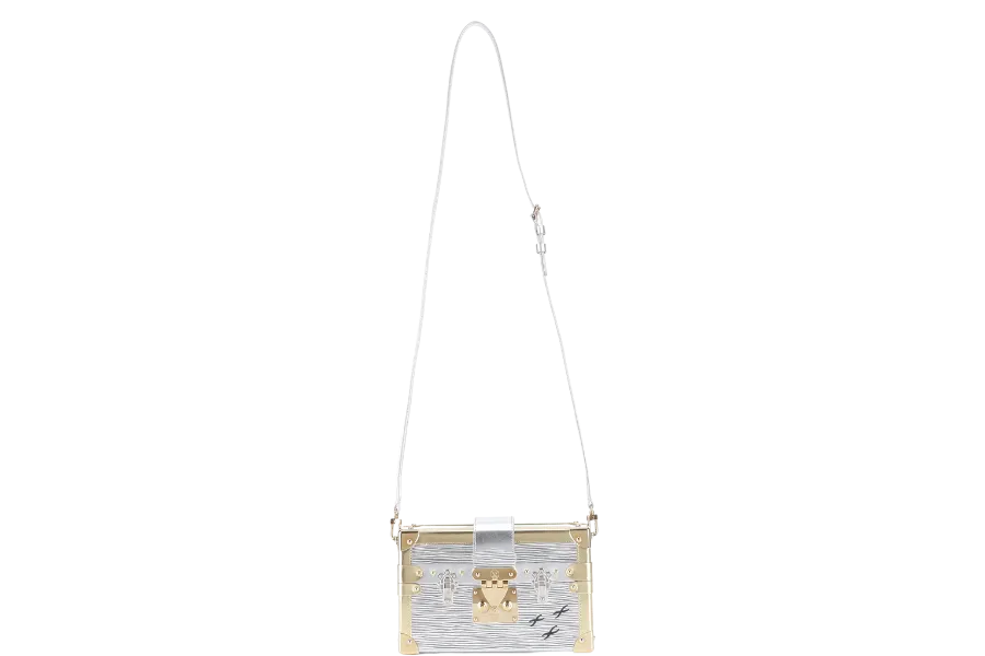 LOUIS VUITTON M50018 EPI PETITE MALLE CROSSBODY BAG GOLD HARDWARE WITH STRAPS AND DUST COVER