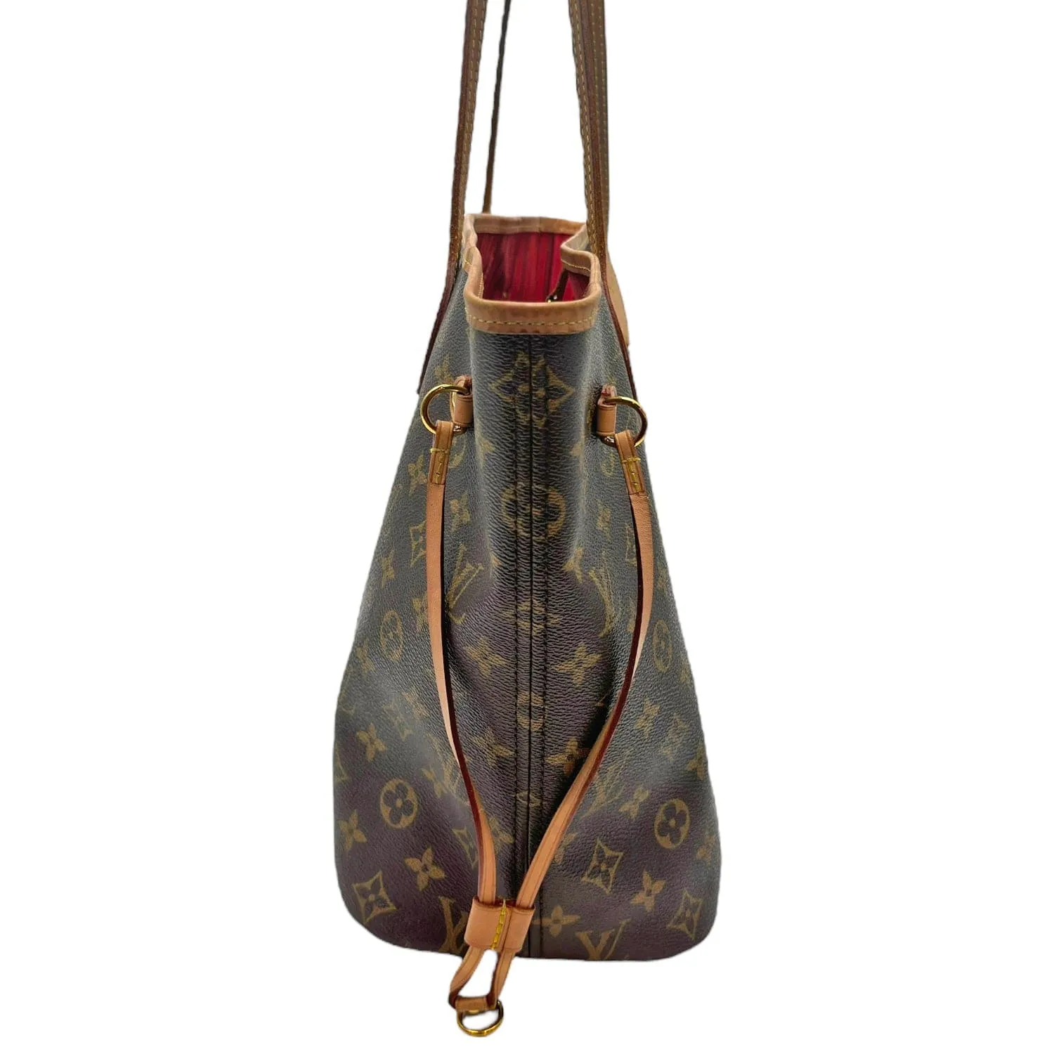LOUIS VUITTON Monogram Neverfull Coated Canvas Tote - Brown