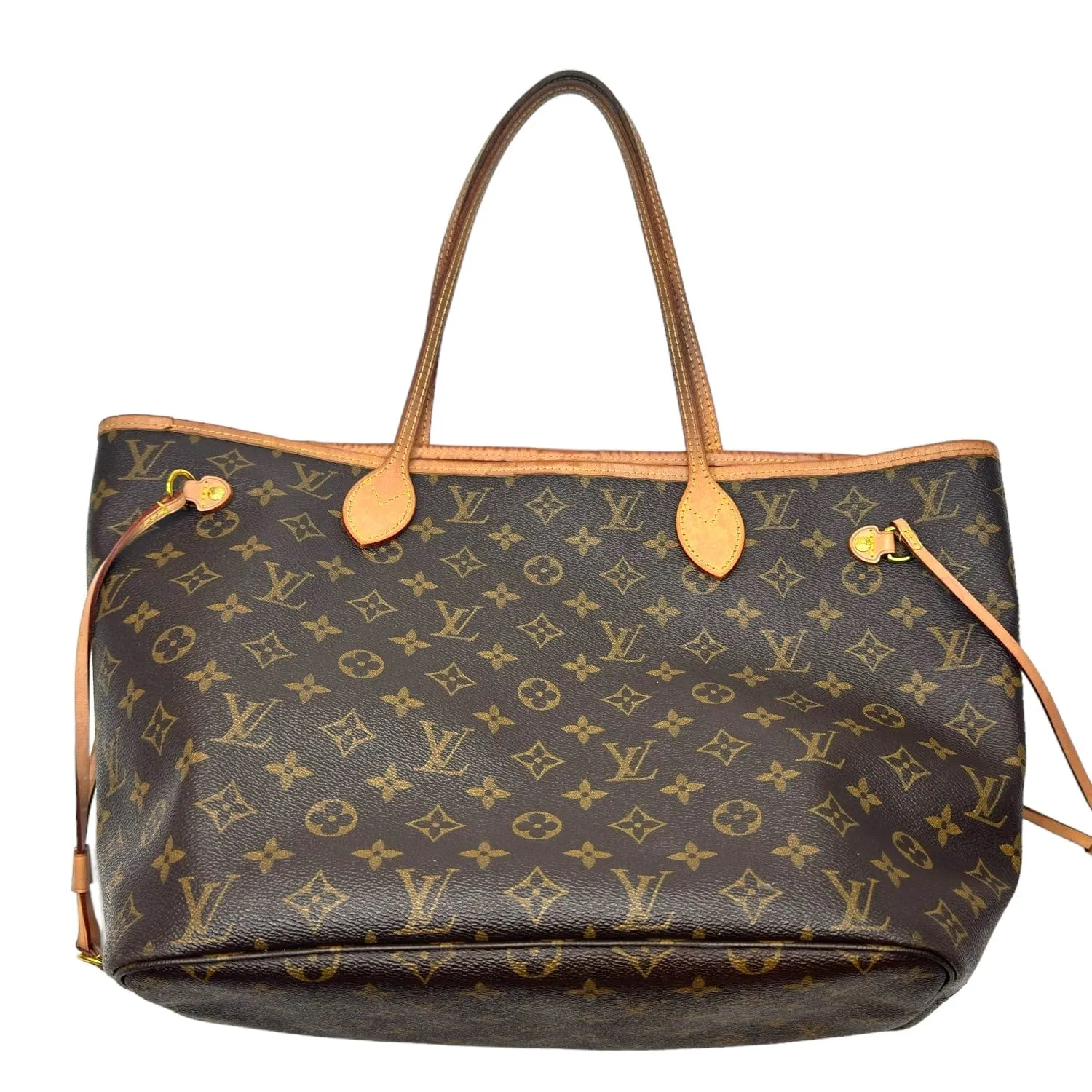 LOUIS VUITTON Monogram Neverfull Coated Canvas Tote - Brown