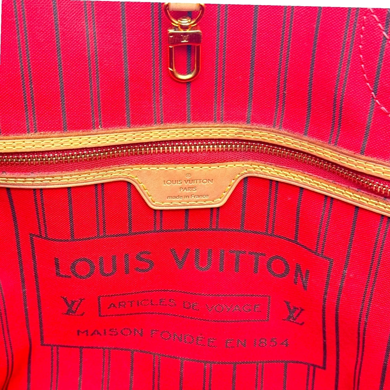 LOUIS VUITTON Monogram Neverfull Coated Canvas Tote - Brown