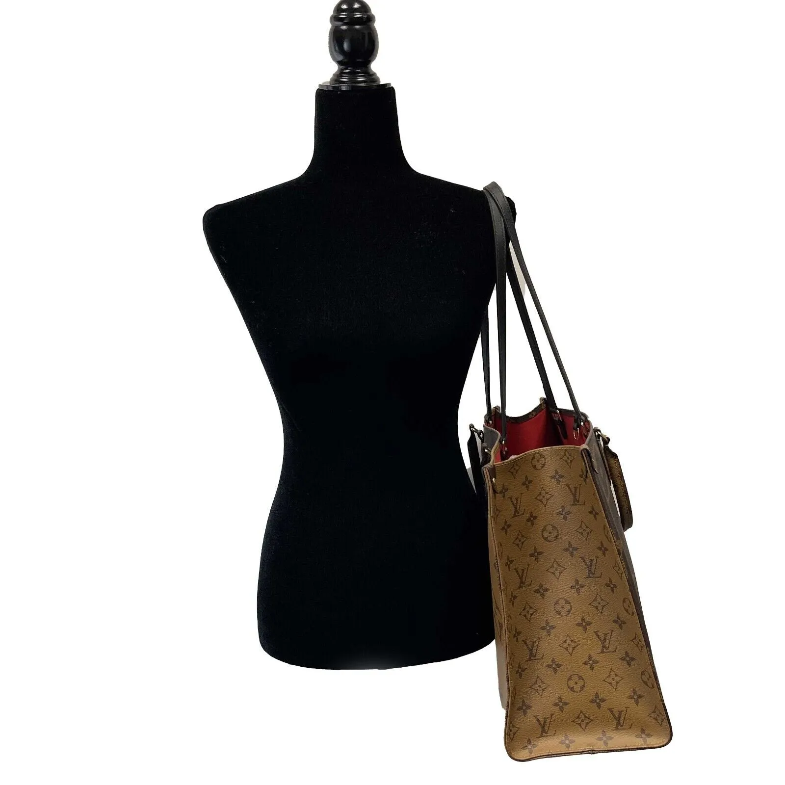 Louis Vuitton - On The Go GM - Brown Monogram Top Handle Tote w/ Shoulder Strap