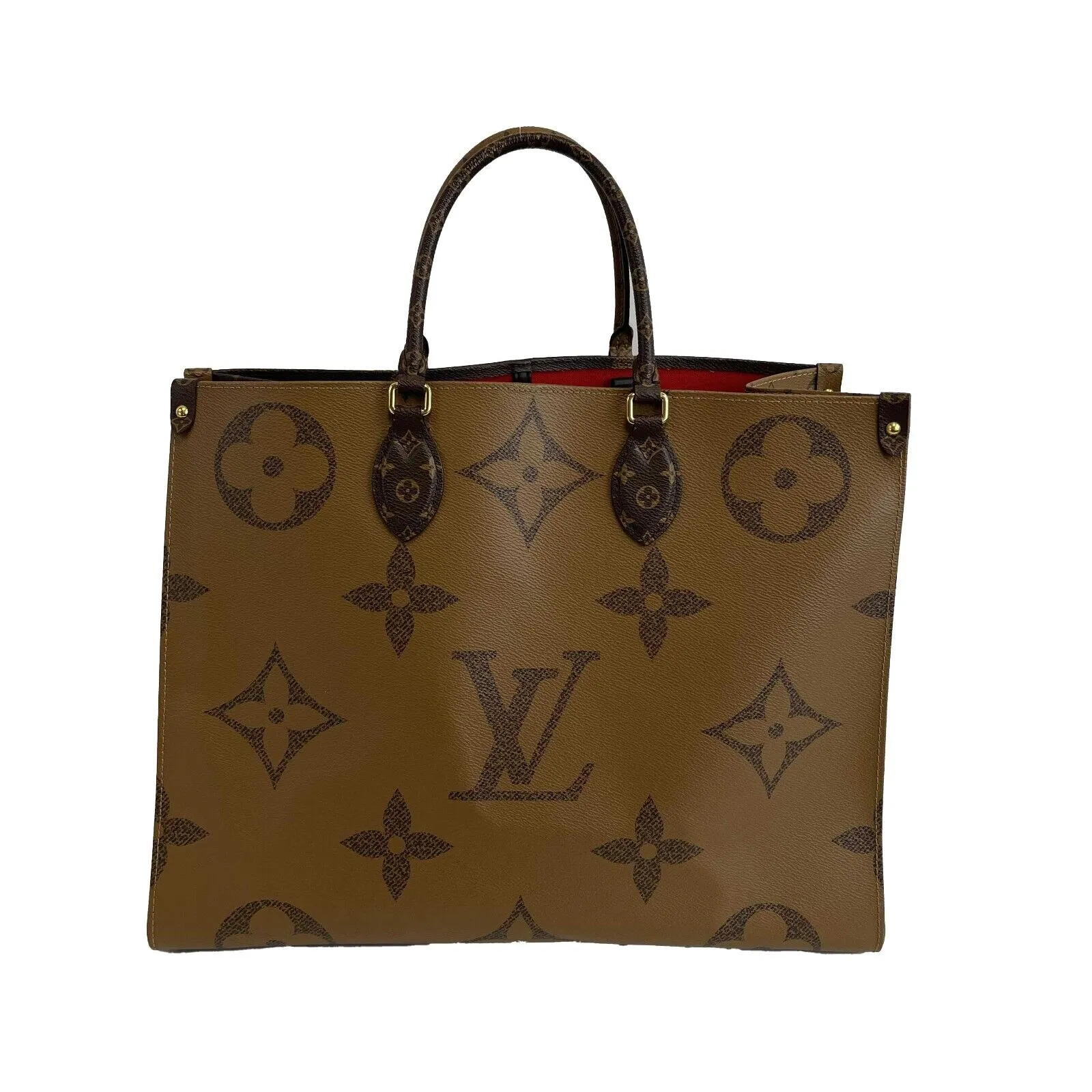Louis Vuitton - On The Go GM - Brown Monogram Top Handle Tote w/ Shoulder Strap