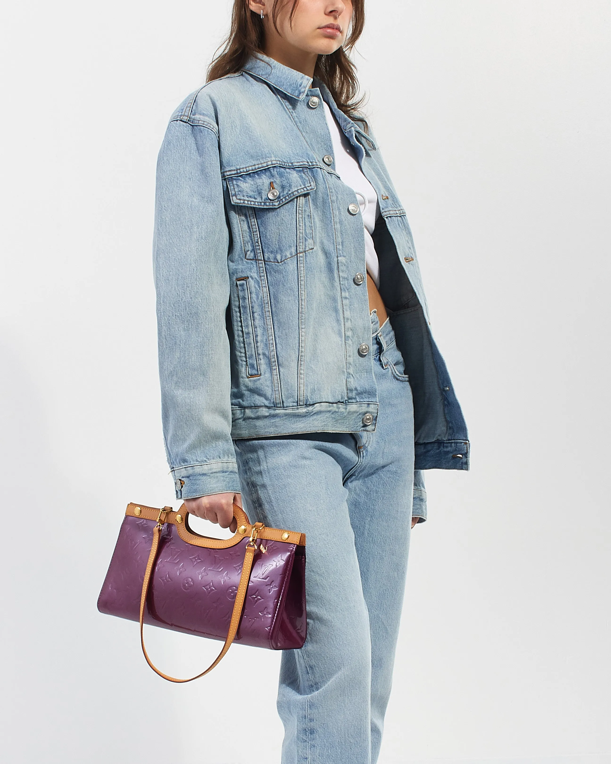 Louis Vuitton Purple Vernis Roxbury Drive Two-Way Bag