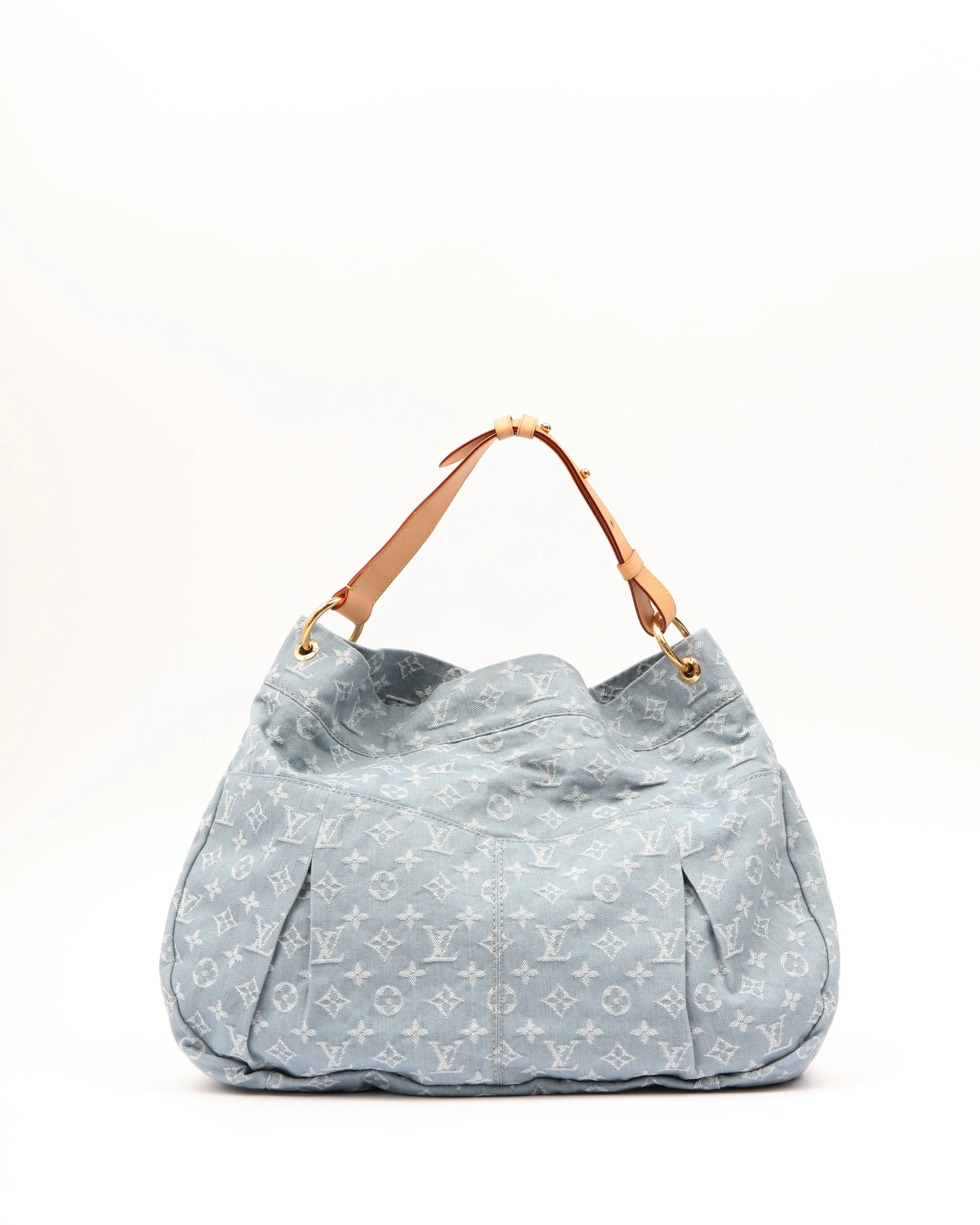 Louis Vuitton Sky Blue Denim Monogram Daily GM Shoulder Bag