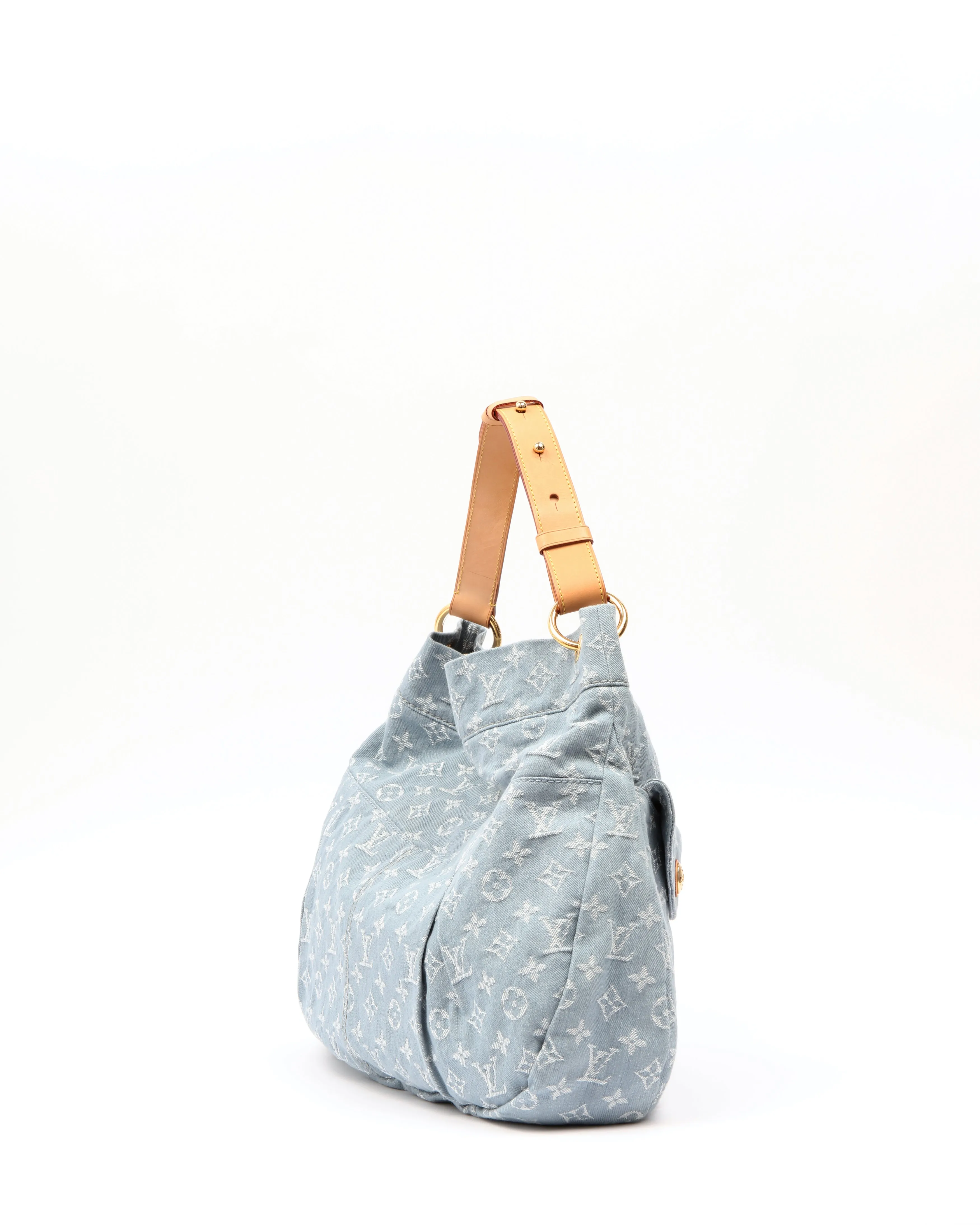 Louis Vuitton Sky Blue Denim Monogram Daily GM Shoulder Bag