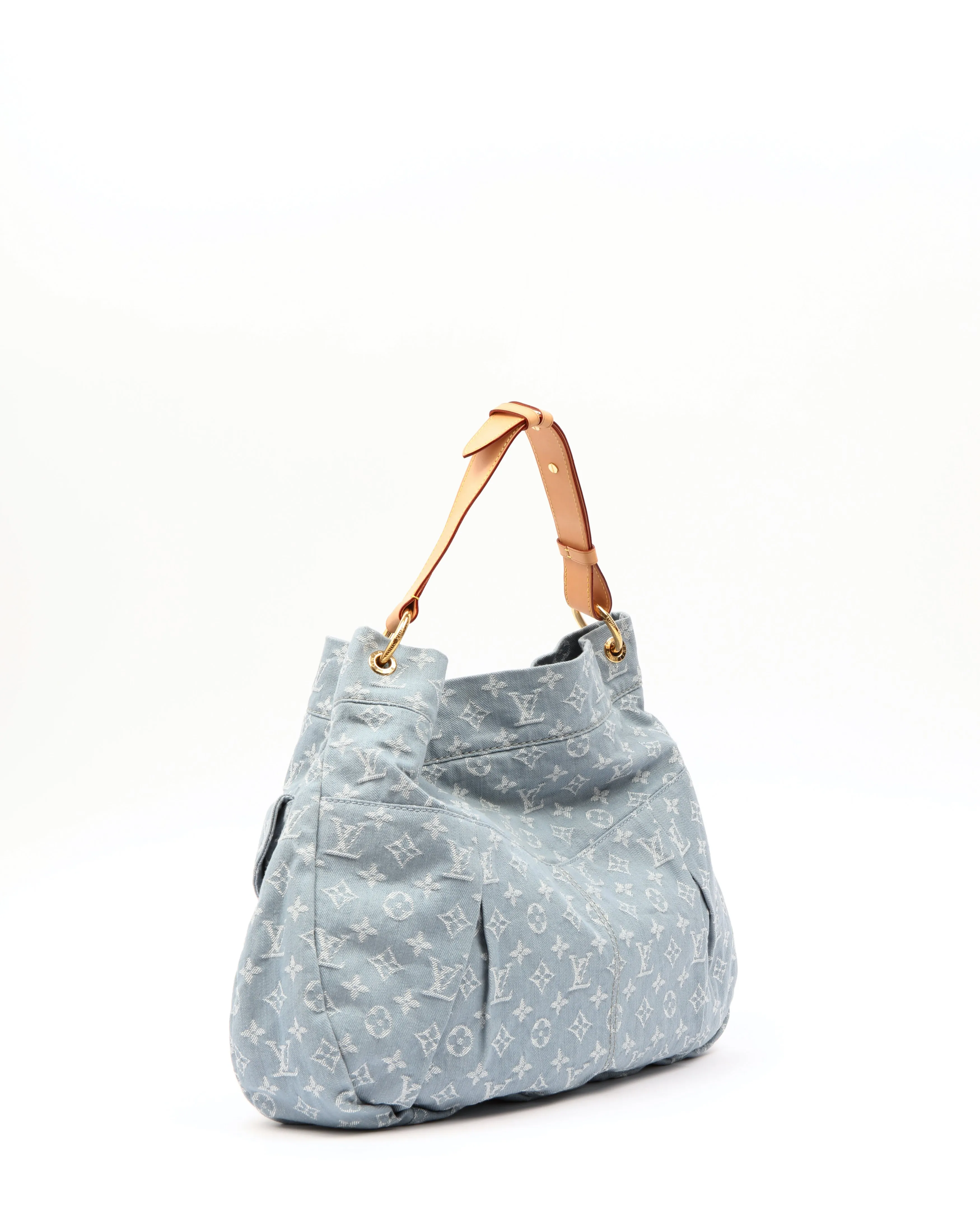 Louis Vuitton Sky Blue Denim Monogram Daily GM Shoulder Bag