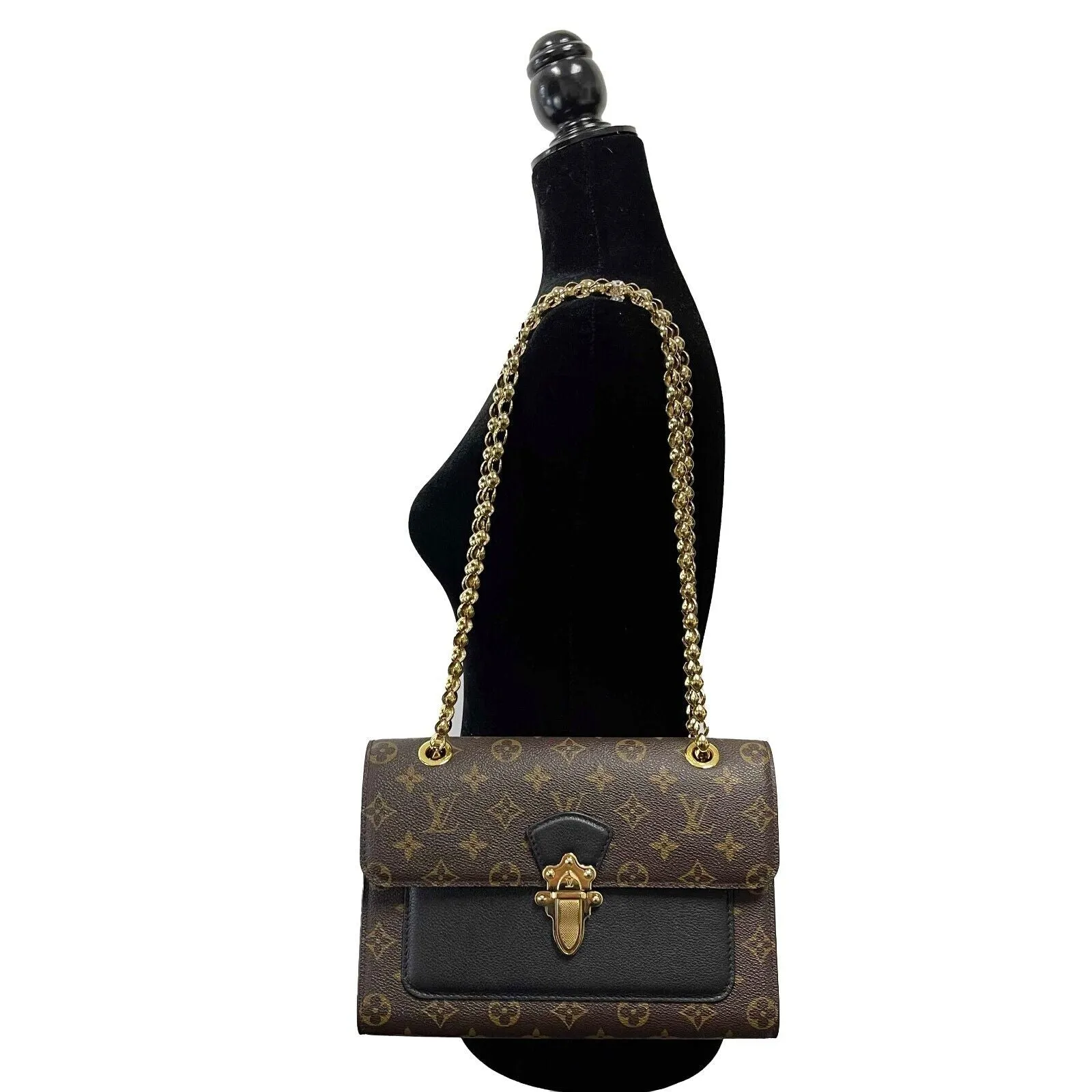 Louis Vuitton - Victoire Handbag Monogram Canvas and Leather Shoulder Bag
