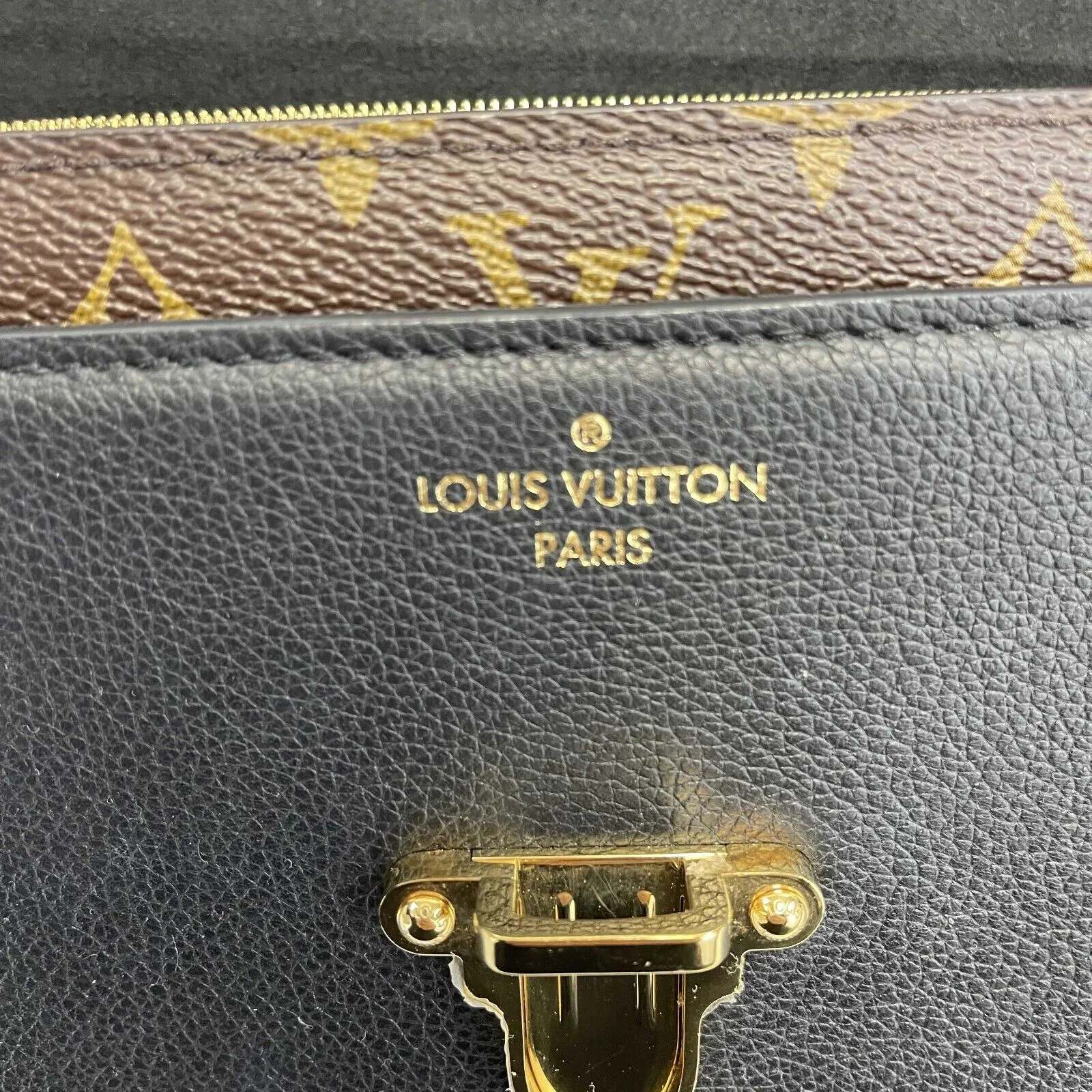 Louis Vuitton - Victoire Handbag Monogram Canvas and Leather Shoulder Bag