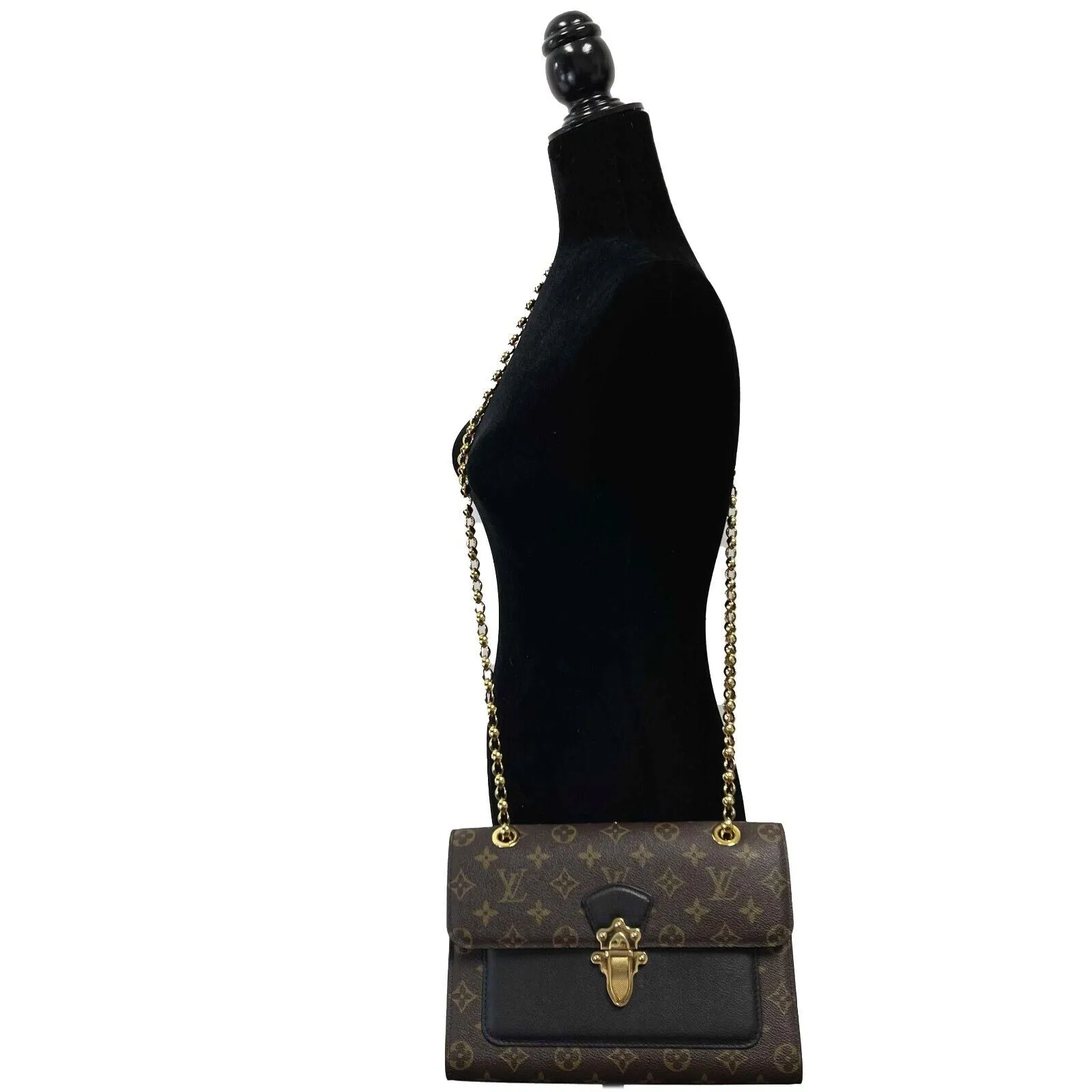 Louis Vuitton - Victoire Handbag Monogram Canvas and Leather Shoulder Bag