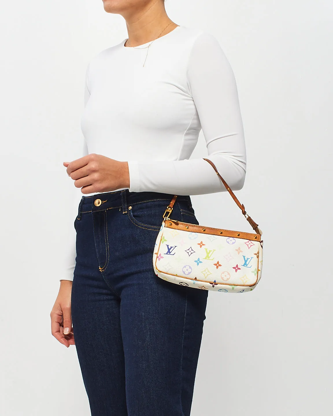 Louis Vuitton White Monogram Multi Murakami Pochette Accessoires