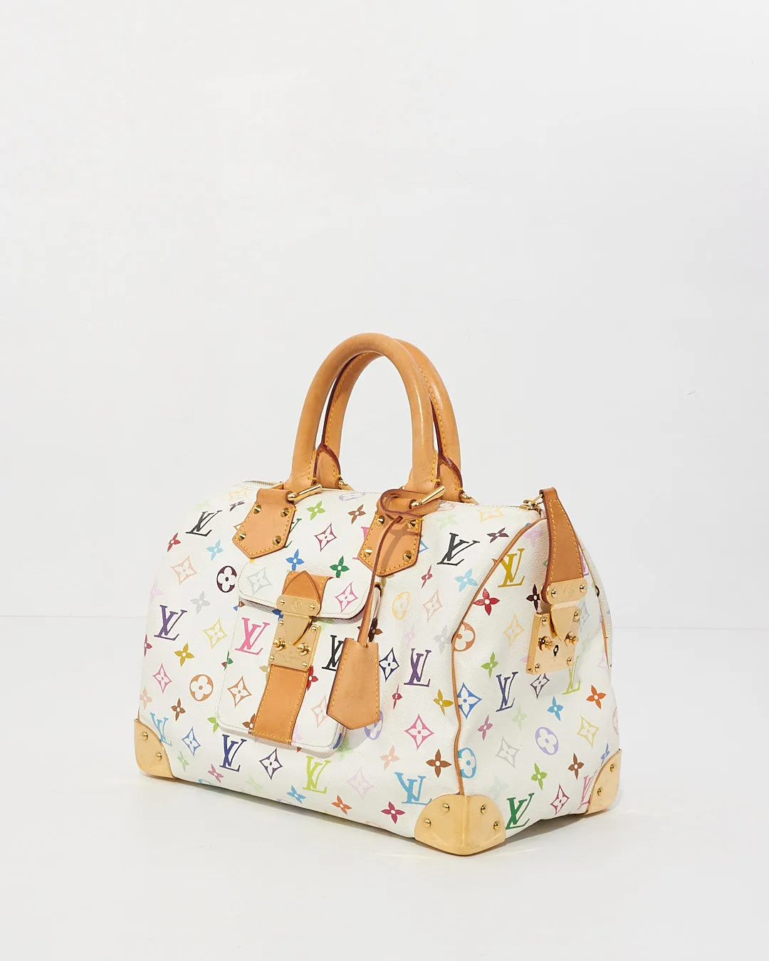Louis Vuitton White/ Multi Monogram Speedy 30