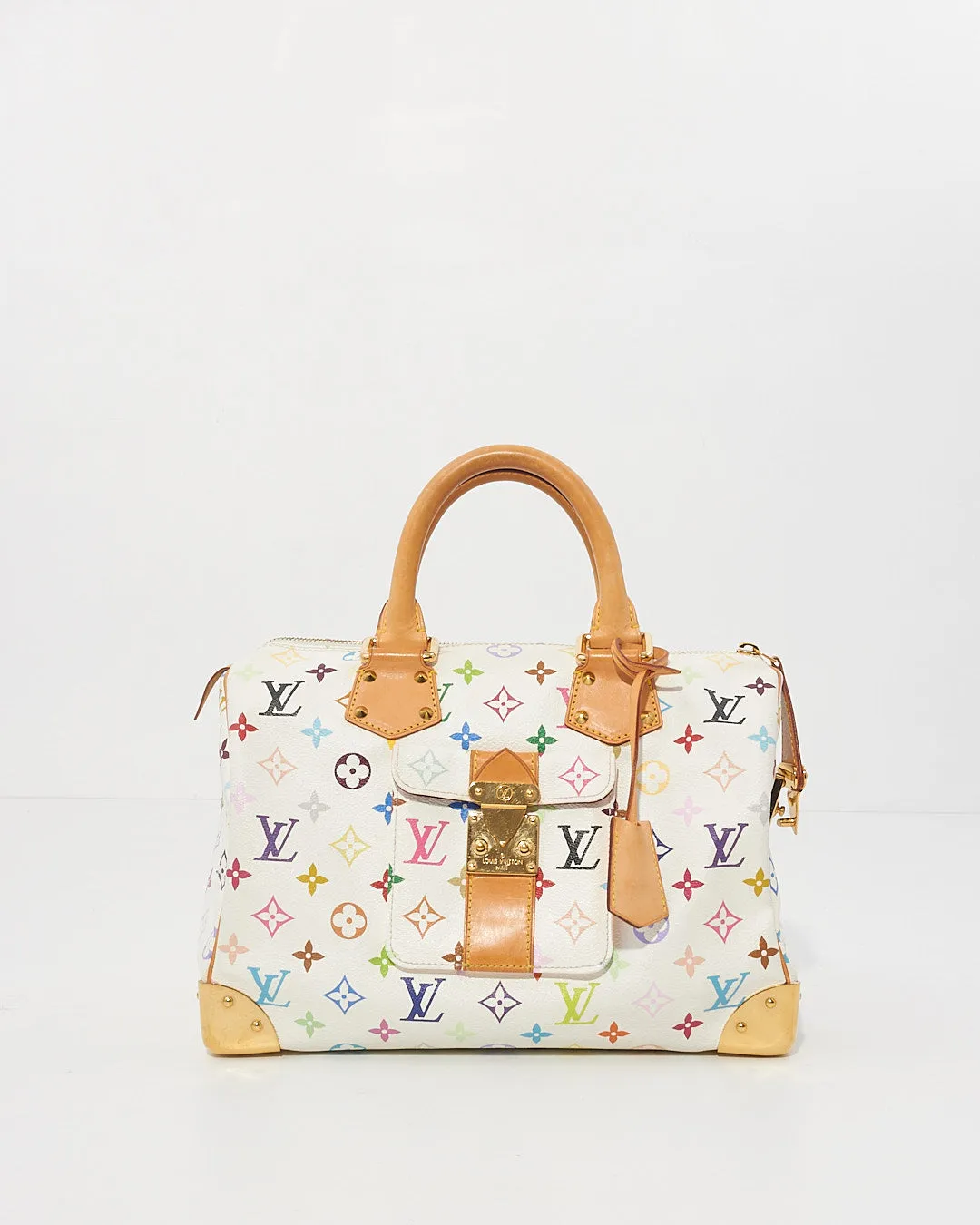 Louis Vuitton White/ Multi Monogram Speedy 30