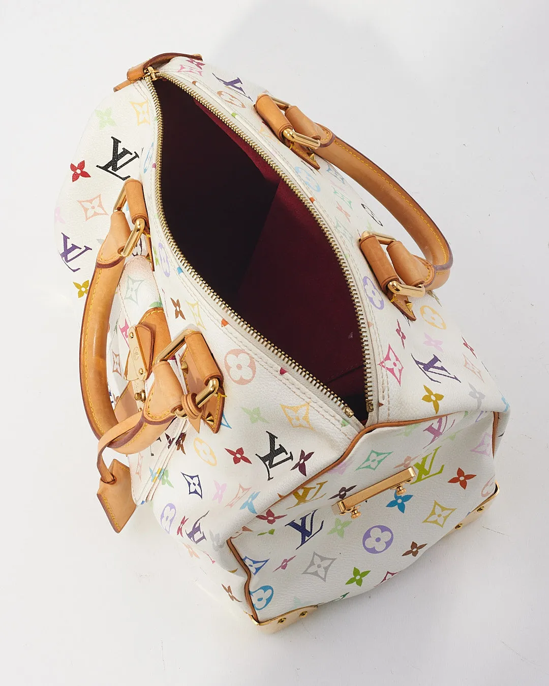 Louis Vuitton White/ Multi Monogram Speedy 30