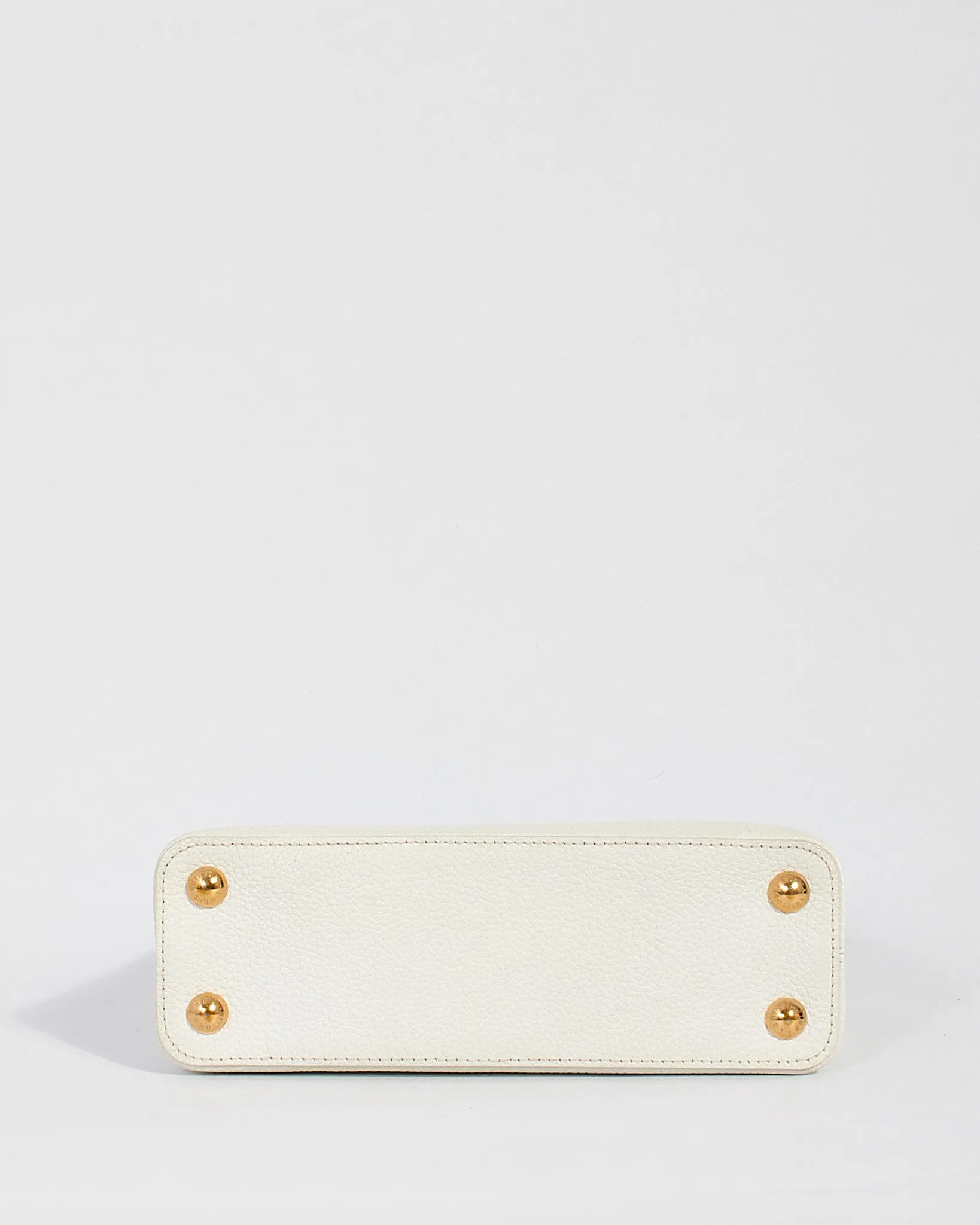 Louis Vuitton White Taurillon Leather Capucines BB Bag