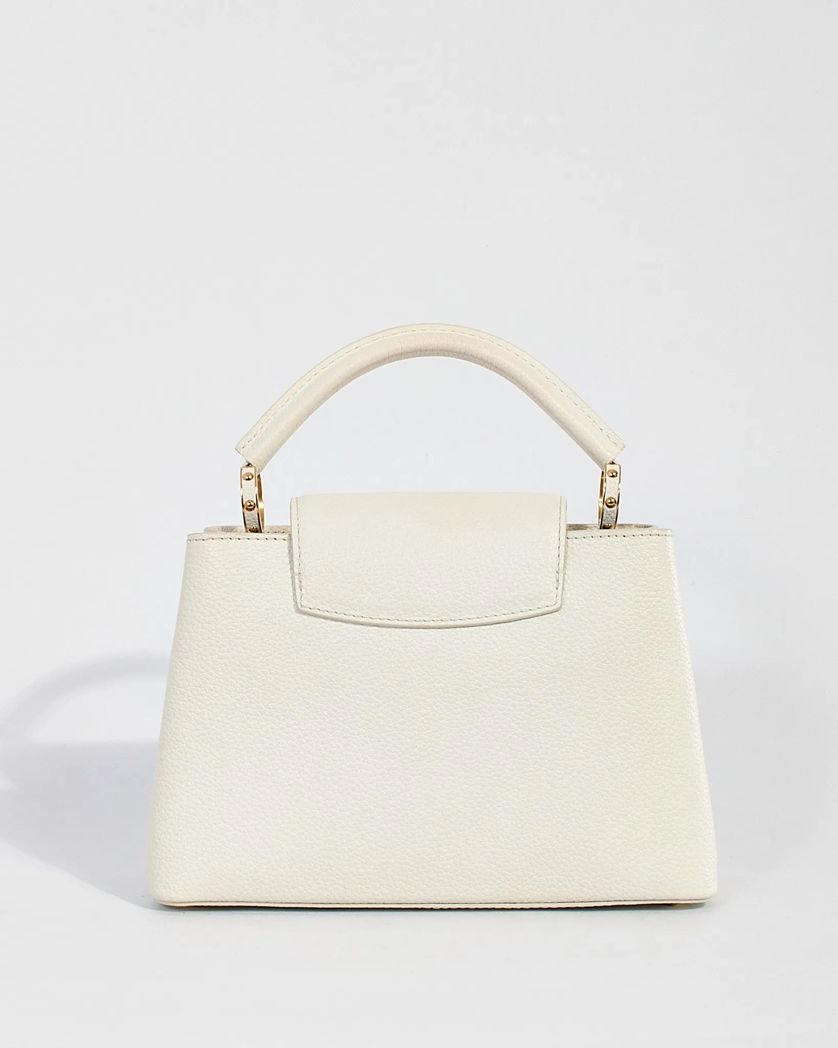Louis Vuitton White Taurillon Leather Capucines BB Bag
