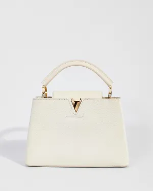 Louis Vuitton White Taurillon Leather Capucines BB Bag
