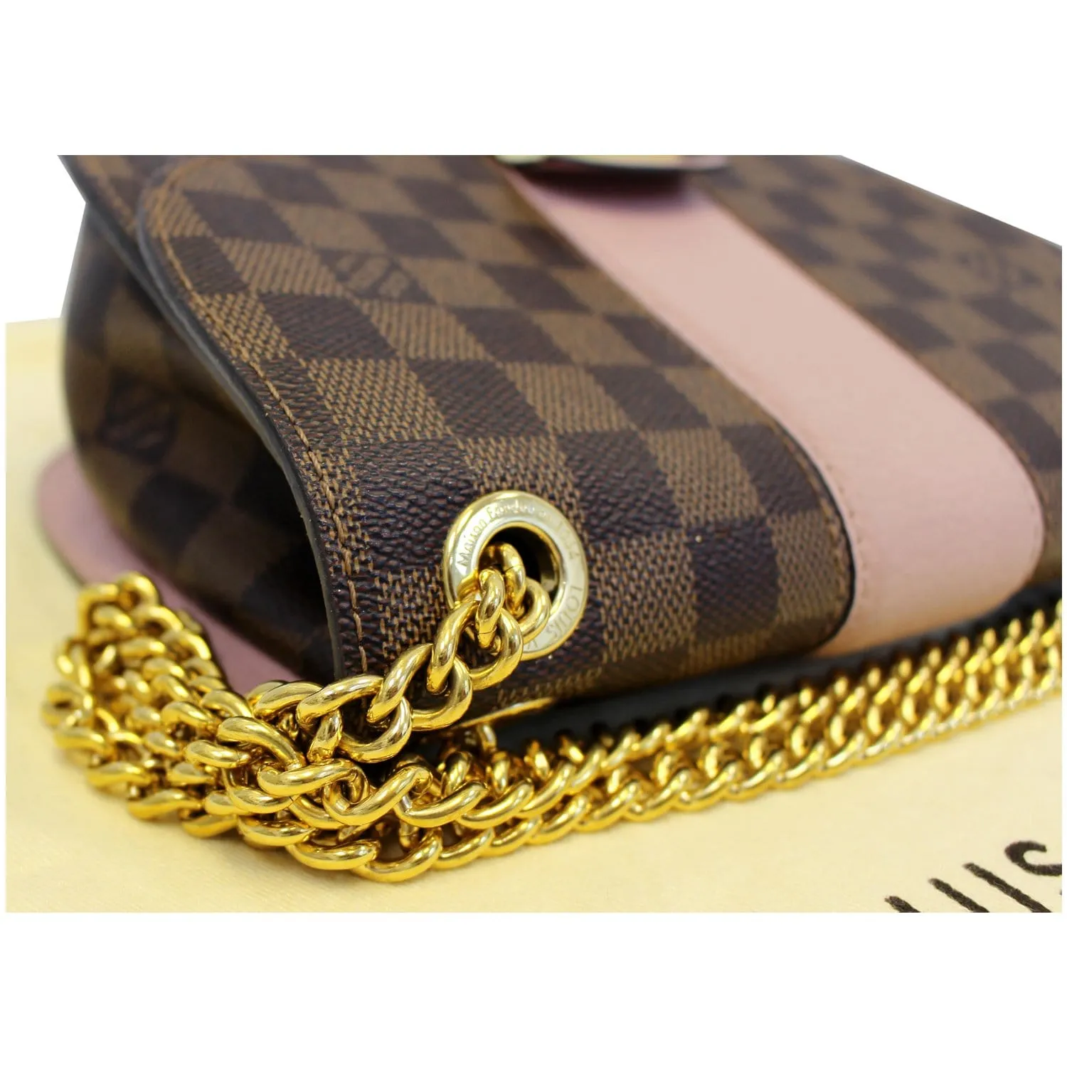 LOUIS VUITTON Wight Damier Ebene Shoulder Crossbody Bag Magnolia