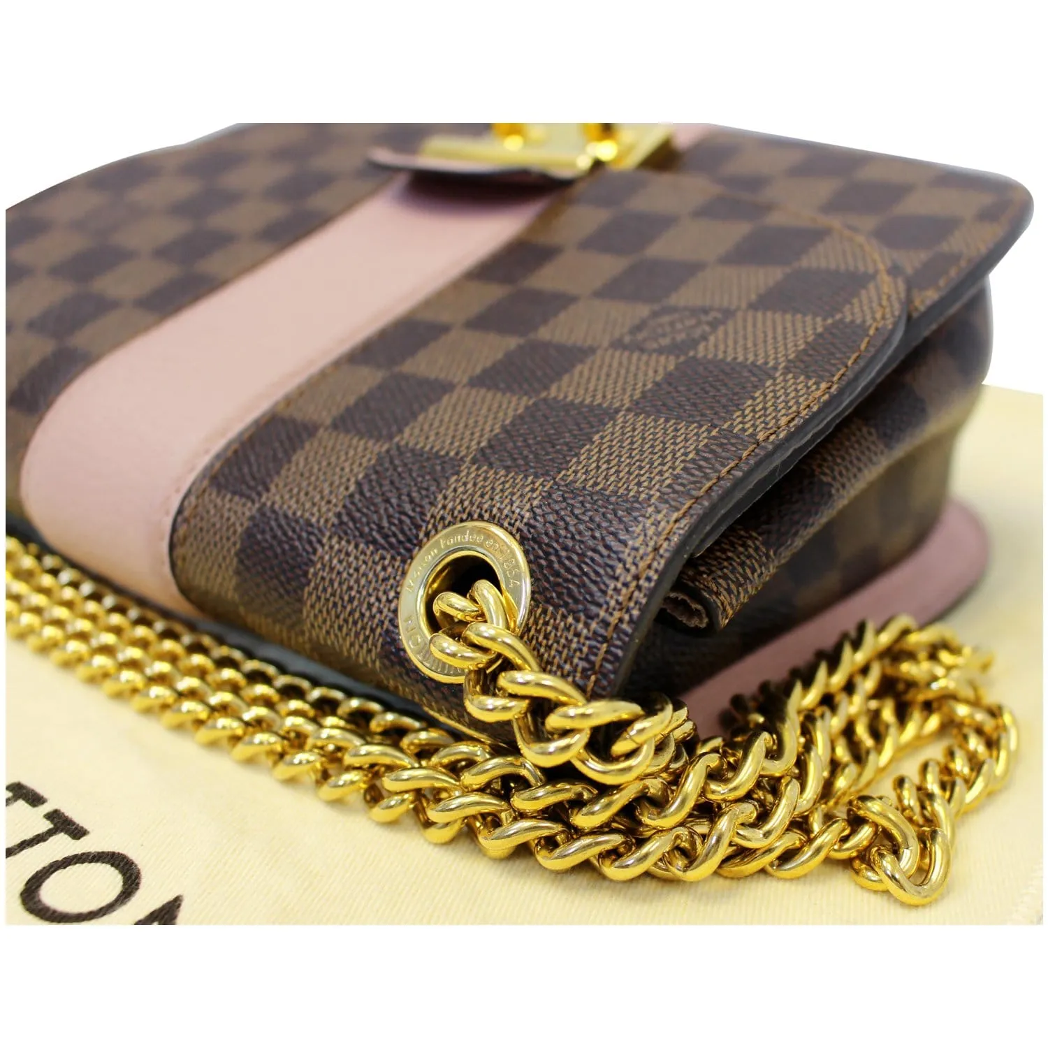 LOUIS VUITTON Wight Damier Ebene Shoulder Crossbody Bag Magnolia