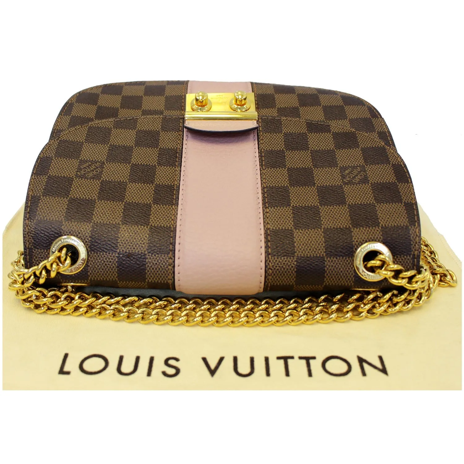 LOUIS VUITTON Wight Damier Ebene Shoulder Crossbody Bag Magnolia