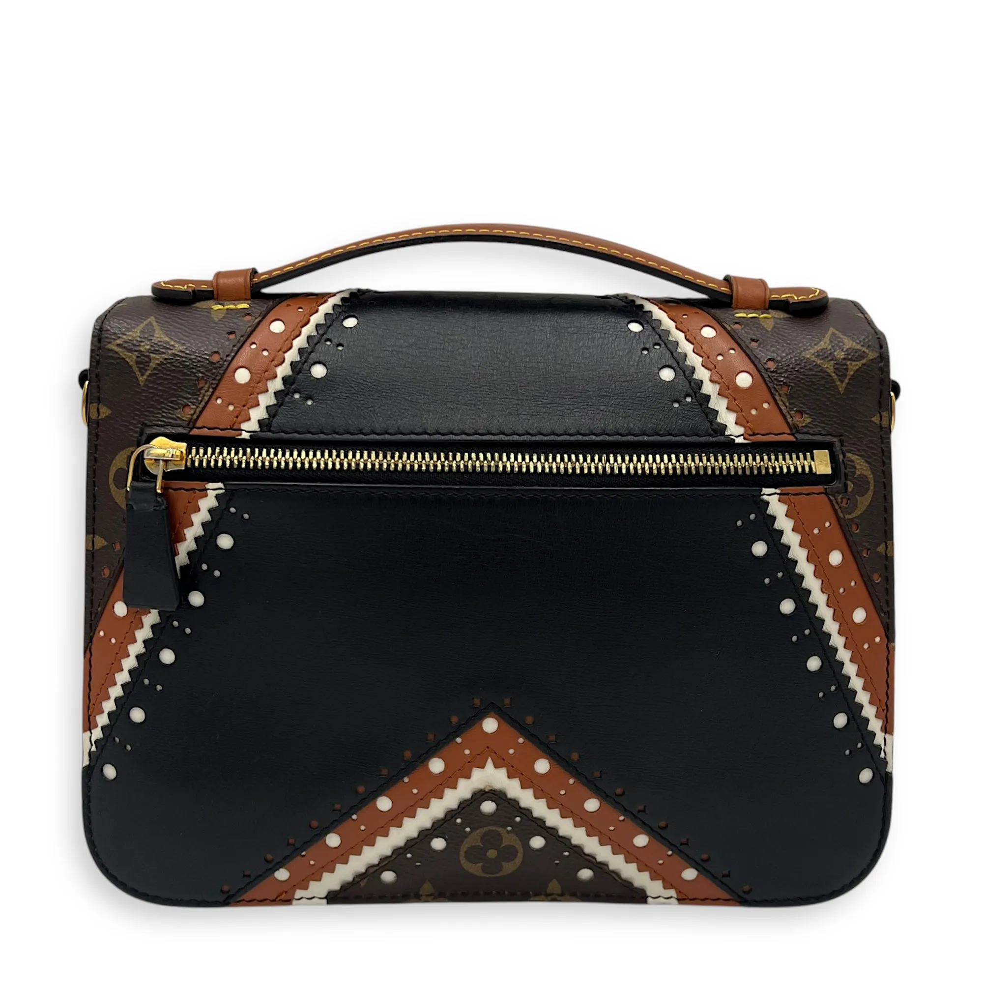Metis Pochette MM Crossbody bag in Monogram coated canvas, Gold Hardware