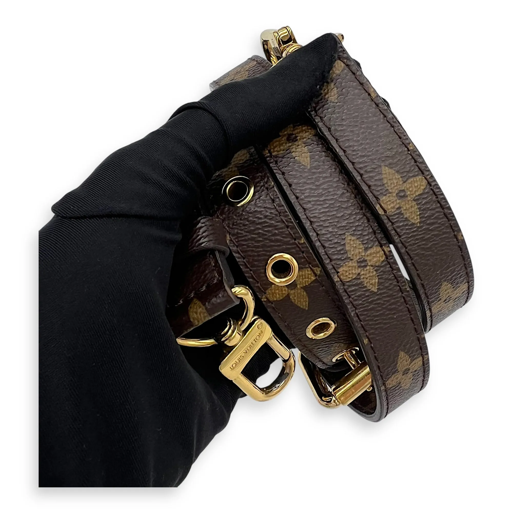 Metis Pochette MM Crossbody bag in Monogram coated canvas, Gold Hardware