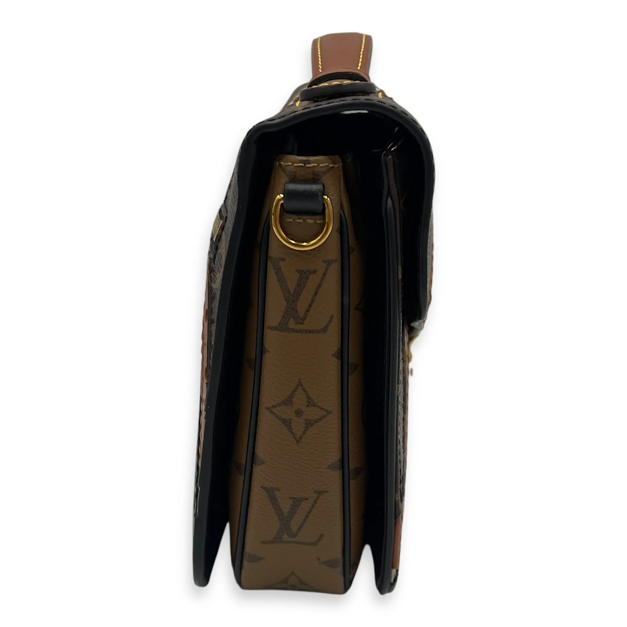 Metis Pochette MM Crossbody bag in Monogram coated canvas, Gold Hardware