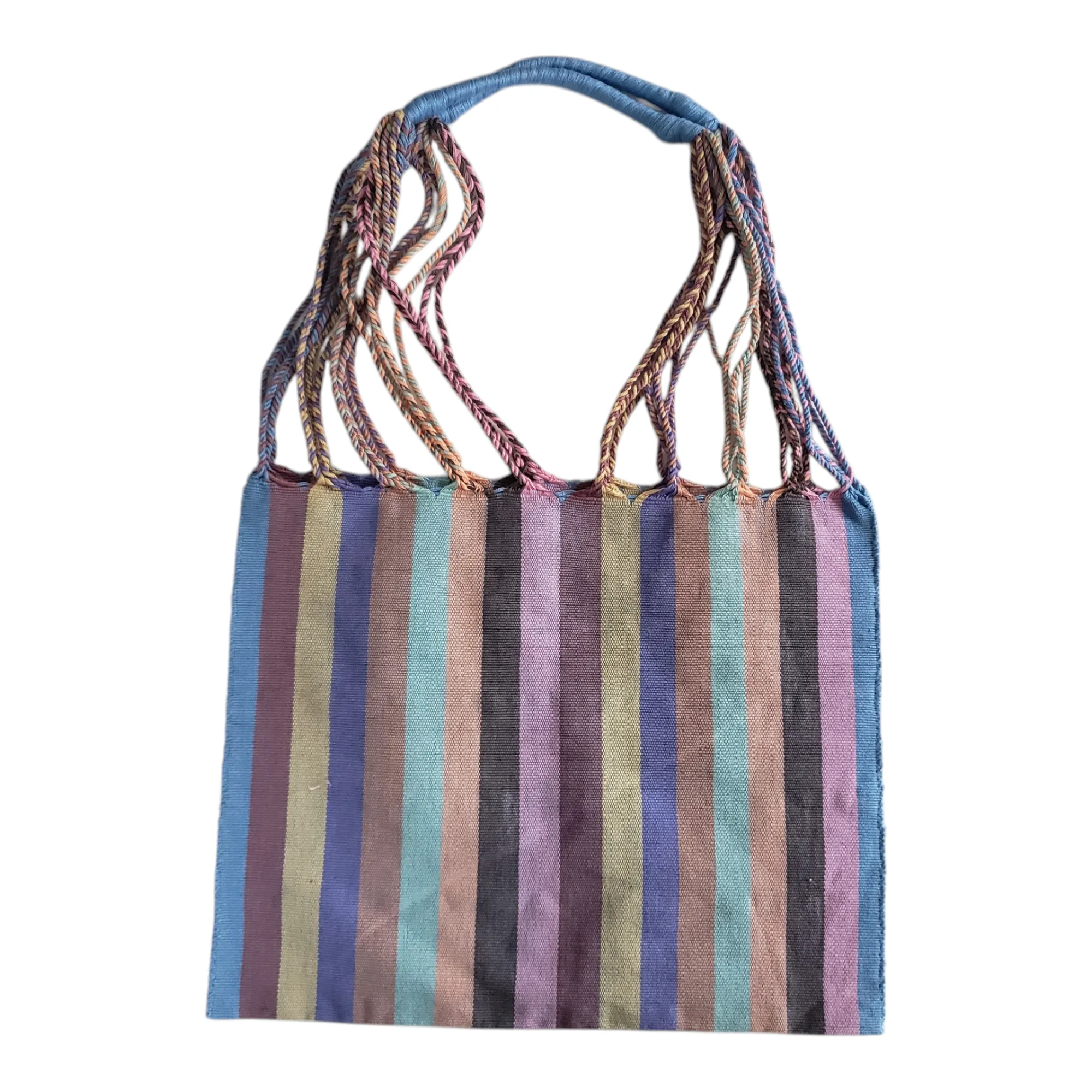 Mini Mexican Striped Hammock Bag Woven Tote from Oaxaca