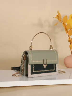 Mini Stitch Trim Flap Satchel Bag