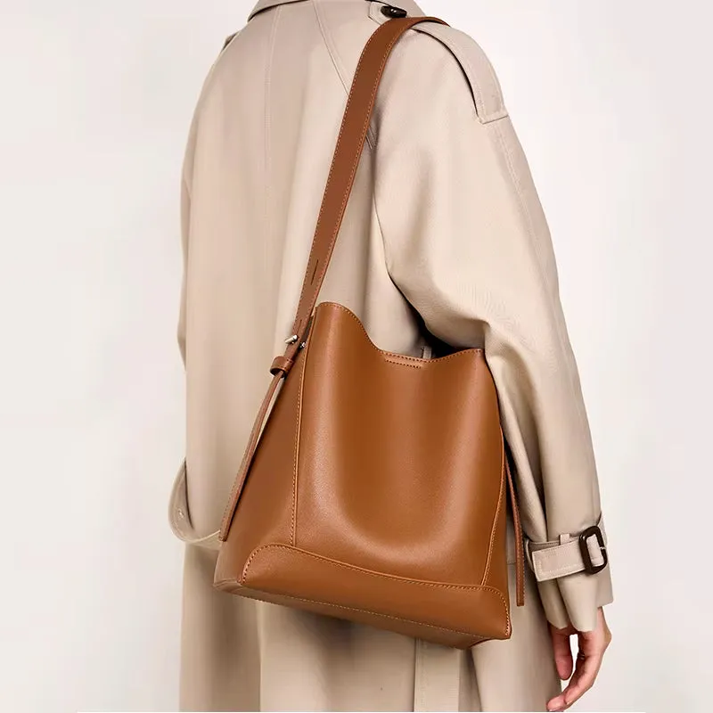 Modern Women Genuine Leather Shoulder Bag Large Capacity Cowhide Bags