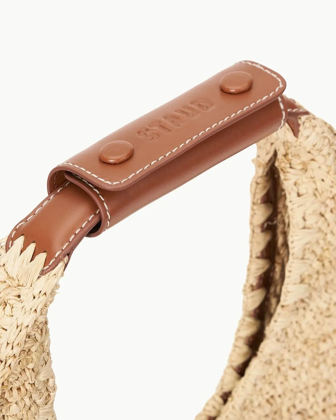Moon Raffia Tote Bag in Natural/Tan