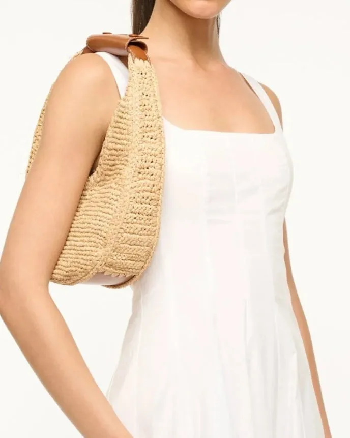 Moon Raffia Tote Bag in Natural/Tan
