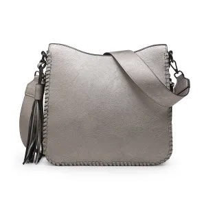 Nina Whipstitch Crossbody-Pewter