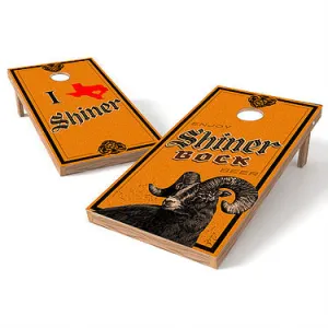Official 2x4 Shiner Bock Beer Cornhole Game