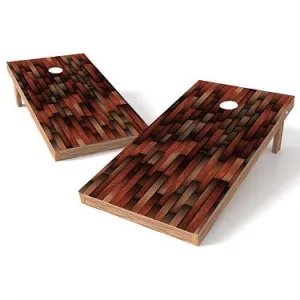 Official Size 2x4 Mahogany Lifted Cornhole Game