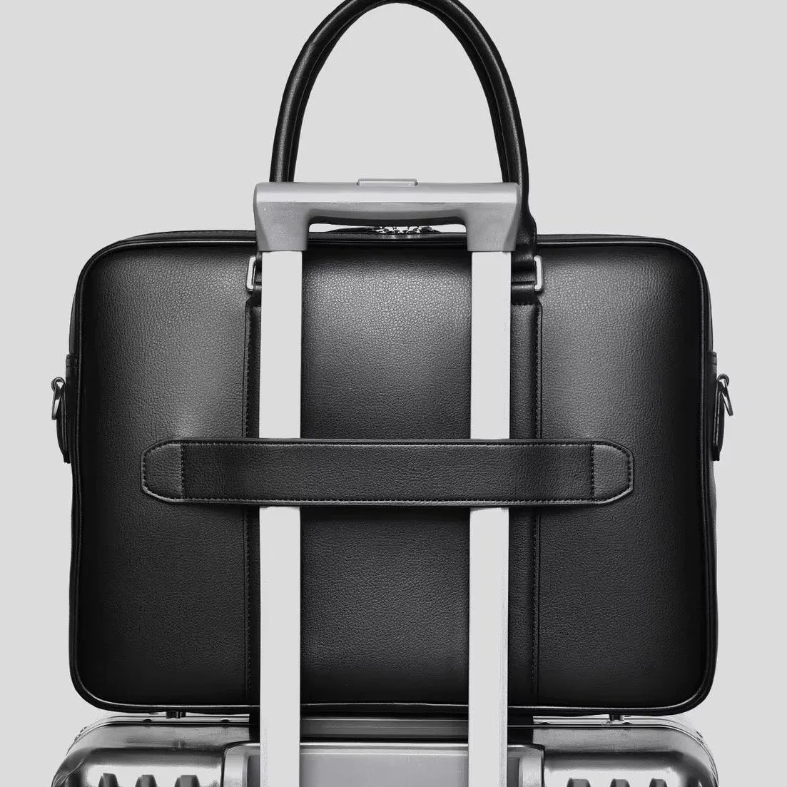 Omar | Leather Business Laptop Briefcase Crossbody Handbag